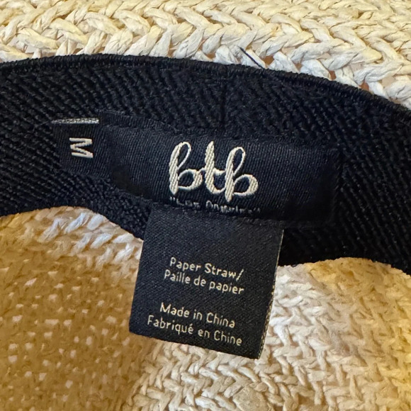 btb Los Angeles Cassie straw women's wide brim sun hat - Color Natural Size Med - Picture 3 of 3